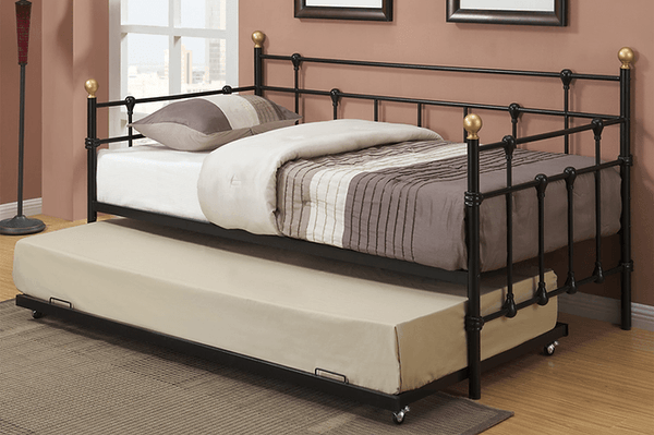 39" Metal Frame Day Bed w/ 2 Mattresses - Furnish 4 Less