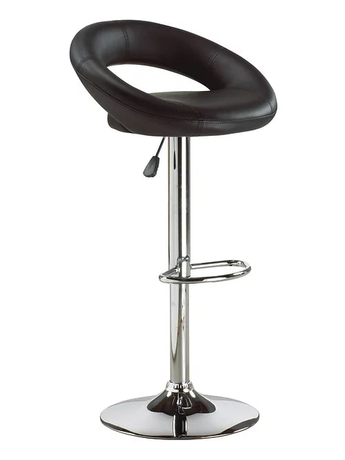 PU Leather Bar Stools, Set of 2 (Black, White) - IF-138 - Furnish 4 Less