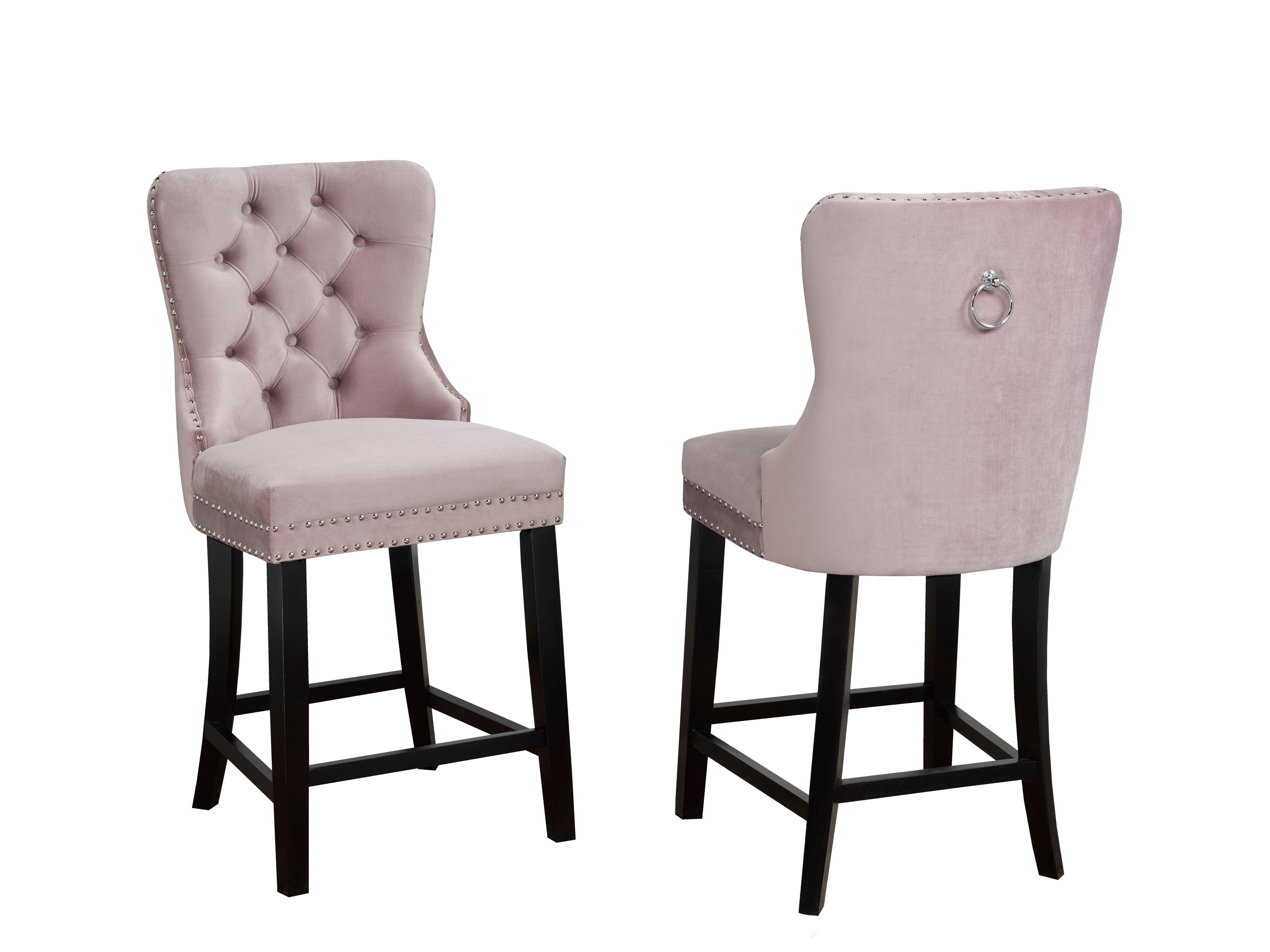 COUNTER STOOL, SET OF 2 (Cream, Grey, Blue, Black, Pink) - B26 - Furnish 4 Less