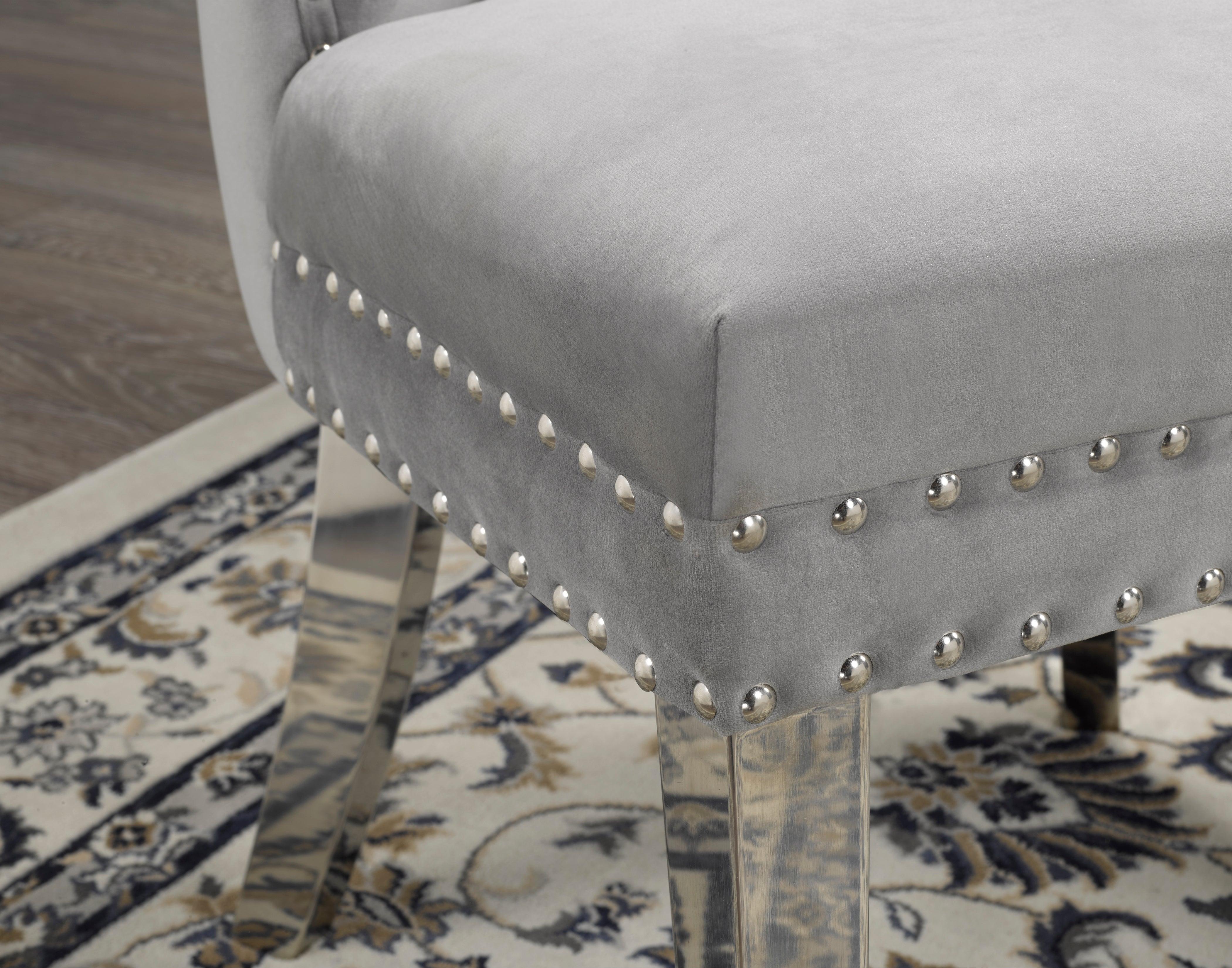 Dining Chairs, Set of 2 (Black, Blue, Grey) - B-459 - Furnish 4 Less