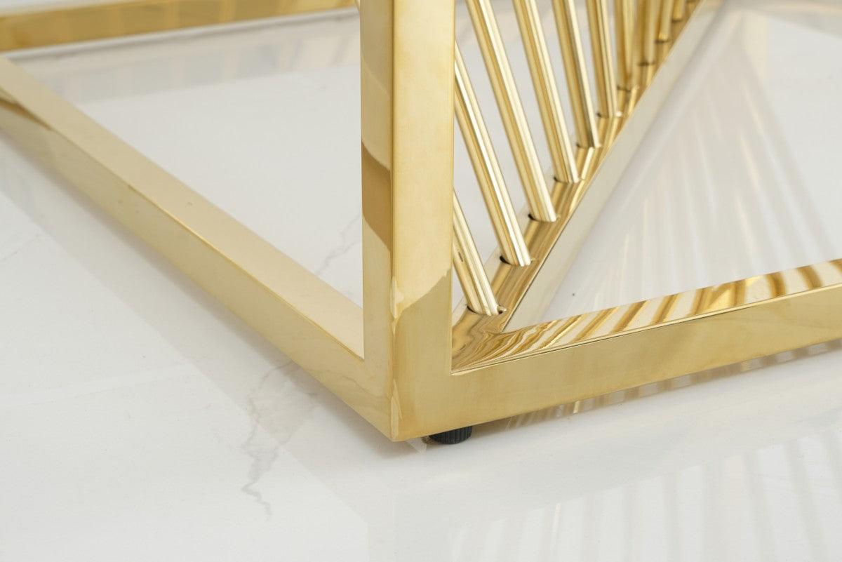 Faux Marble Accent Table - B010 - Furnish 4 Less