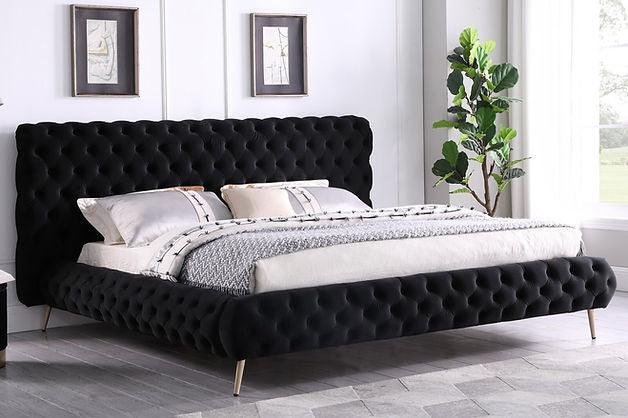 Velvet Tufted Bed - IF-5865 - Furnish 4 Less