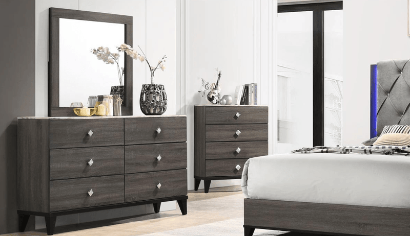 Amber 8-piece Queen Bedroom Set - KW251 - Furnish 4 Less