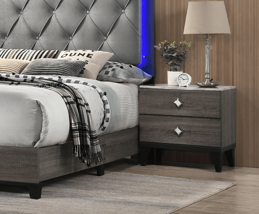 Amber 8-piece Queen Bedroom Set - KW251 - Furnish 4 Less