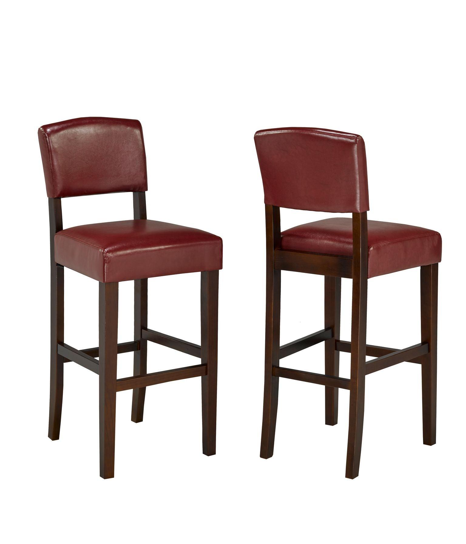 29" Bar Stool, Set of 2 (Grey, Brown, Red) - B5422 - Furnish 4 Less