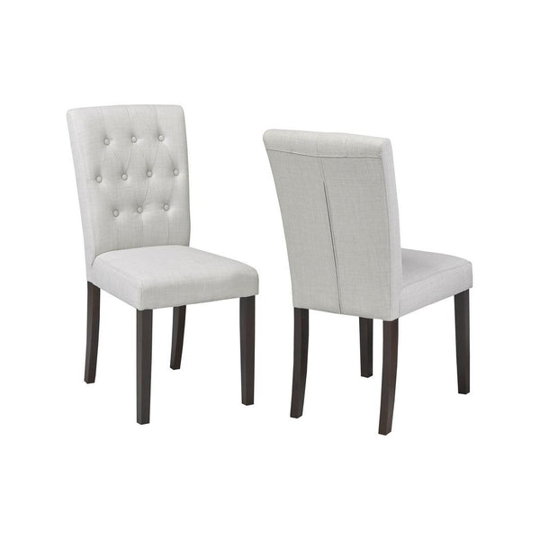 BEIGE or GREY - FABRIC DINING CHAIR, SET OF 2 - B5700 - Furnish 4Less